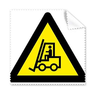 Imagem de Pano de limpeza triangular, amarelo e preto, para empilhadeiras, 5 peças