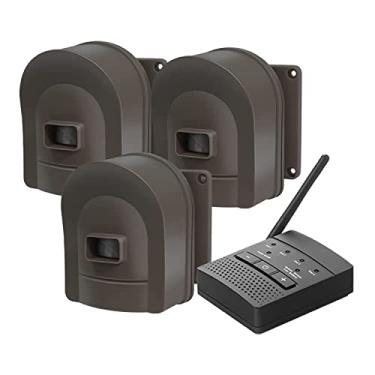 Imagem de Alarme de garagem recarregável de 1/2 milha Hosmart Sistema de sensor sem fio e sistema de alerta de sensor de garagem Segurança à prova de intempéries Sensor e detector de movimento externo (1 receptor e 3 sensores)