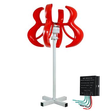 Imagem de Gerador de vento vertical de baixo ruído + controlador MPPT 3000W 12V /24V /48V /220V 5 Lâminas Turbinas eólicas para casa ou acampar,220v