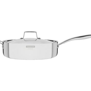 Imagem de Frigideira Tramontina Grano Em Aço Inox Com Tampa 30Cm 5,6 L