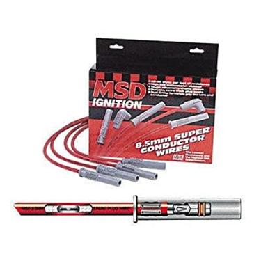 Imagem de MSD Conjunto de fios de vela de ignição supercondutor preto de 8,5 mm 31223