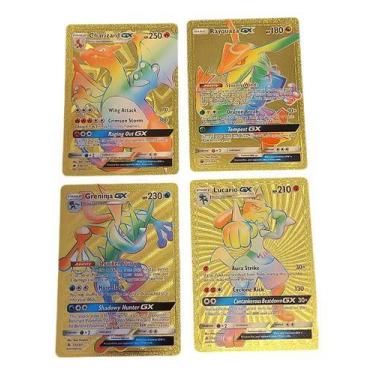 Carta Pokemon Charizard VMAX Metal Dourada Carta Pokémon De Metal Charizard  Dourado Ouro