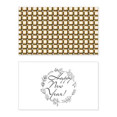 Imagem de Tecido de malha de linho marrom festival de ano novo cartão felicitações mensagem presente