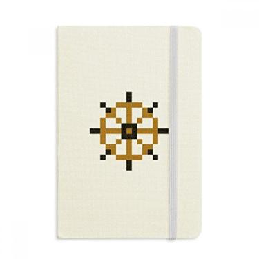 Imagem de Caderno de verão com capa dura de tecido oficial do leme e pixel, diário clássico