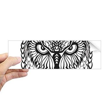 Imagem de DIYthinker Adesivo retangular com desenho de animais de coruja, olhos grandes, desenho de animais, decalque de janela
