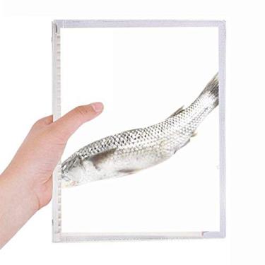 Imagem de Caderno branco fresco com folhas soltas e diários de papelaria recarregável