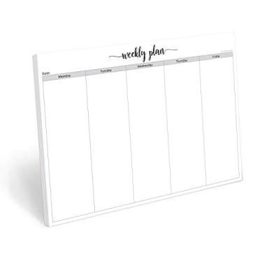 Imagem de Bloco de notas para planejamento de dia de semana 321Done (21 cm x 11 pol.) Tamanho da letra grande 50 folhas para semana de trabalho – De segunda a sexta-feira M-F Planner semanal dias da semana Papel bloco de notas organizador – Feito nos EUA – Simples