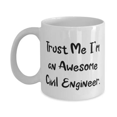 Imagem de Inappropriate Civil Engineer, Trust Me I'm an Awesome Civil Engineer, caneca exclusiva de 325 ml para colegas de trabalho de líder de equipe