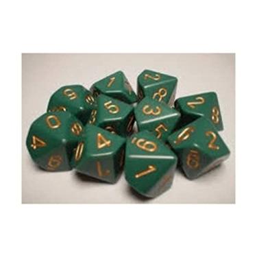 Imagem de Chessex d10 verde empoeirado c/cobre (10)