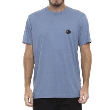 Imagem de Camiseta Quiksilver Patch Round Masculina Azul Mescla