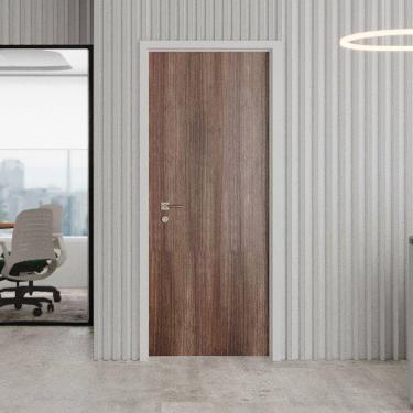 Imagem de Folha de Porta de Madeira 210x92cm Espessura 3,5cm MMC Eucaplac Eucatex Noce Ebano