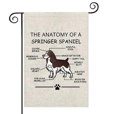Imagem de Springer Spaniel Dog Lovers Gift The Anatomy of A Springer Spaniel Garden Flag Veterinary Mom Housewarming Yard Flag (Springer Spaniel)