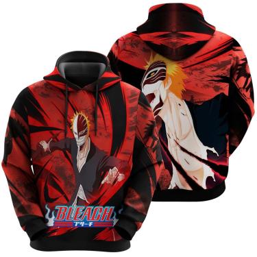 Imagem de Blusa Moletom Sublimação Blusão Full Print com Capuz Anime Novidade-Unissex