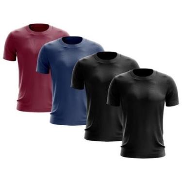 Imagem de Kit 4 Camiseta Masculina Manga Curta Dry Proteção Solar UV Térmica Academia Esporte Camisetas-Masculino