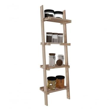 Imagem de Conjunto Estante Organizar 100% Pinus Cadernos Estilo Bancada Minimalista E Arara Madeira Natural Pa
