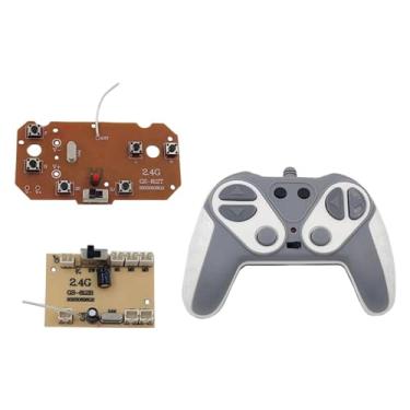 Imagem de kowaku Placa transmissora e placa receptora com sistema de rádio de controle remoto RC 6CH para modelos de veículos crawler acessório DIY, Cinza e Branco