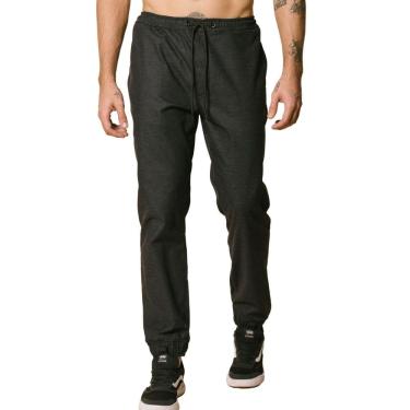 Imagem de  Calça Masculina Jogger Alfaiataria Cinza Escuro C/ Elastano 