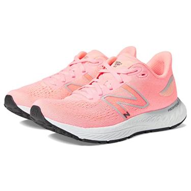 Imagem de New Balance Tênis de corrida infantil unissex Fresh Foam X 880 V12 com cadarço, Toranja, prata metálica, 28 BR G