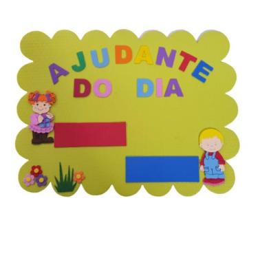 Imagem de Kit painel sala de aula com chamada, calendário, aniversariante, ajuda