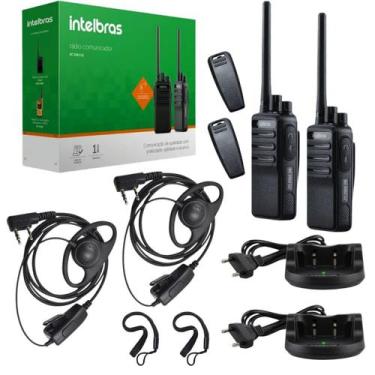 Imagem de 8 Rádio Comunicador Intelbras RC3002 e Fones Ouvido Tipo D Resistente 