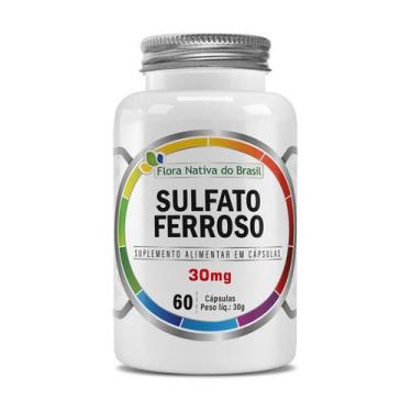 Imagem de Sulfato Ferroso 30mg 60 Cápsulas - Flora Nativa - Flora Nativa Do Bras