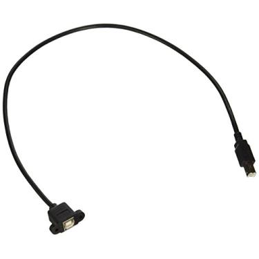 Imagem de C2G Cabo USB, suporte de painel USB, cabo USB 2.0, cabo USB B para B, 0,60 metros, preto, cabos para ir 28073