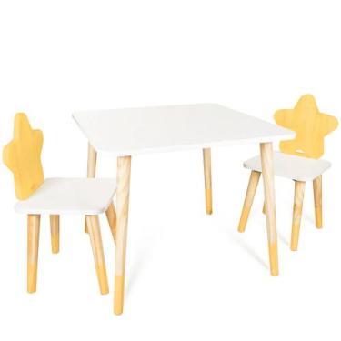 Imagem de Kit Mesa e 2 Cadeiras Infantil Estrela - Eita Casa Perfeita, Amarelo C