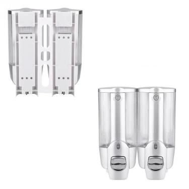 Imagem de Dispenser Duplo Alcool Gel Shampoo Sabonete Liquido Hotel Shopping - B