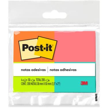 Imagem de Post-it, 3M, Bloco de notas 4 blocos, 50 folhas cada Multicor