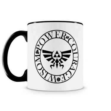 Imagem de Caneca Legend Of Zelda Triforce MOD 2 Preta - Starnerd