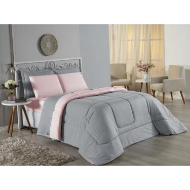 Imagem de Edredom Casal Queen Size Malha 100% Algodão - Davy Enxovais, CINZA/ROS