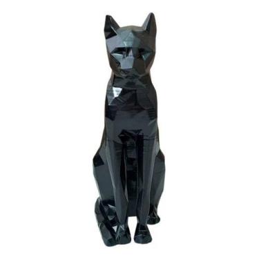 Imagem de Gato Preto Escultura - Universo 3D Empório, Preto