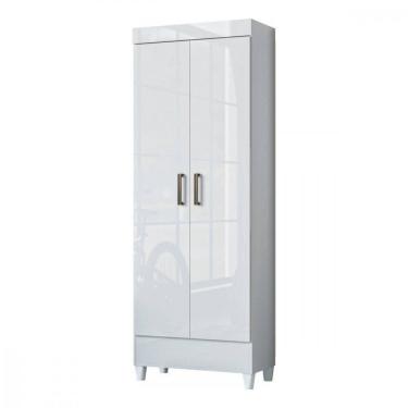 Imagem de Armário Multiuso Com Pés 2 Portas Branco New Opção Branco