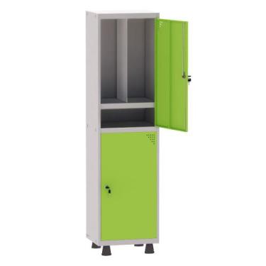 Imagem de Armário Guarda Volume Locker Roupeiro Insalubre 1 Vão 02 Portas Com Pr