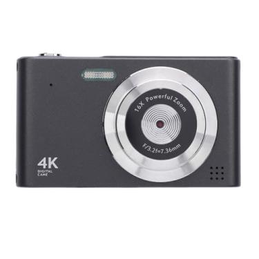 Imagem de Câmera Digital, Câmeras Digitais 4K 48MP Aponte e Dispare Com Zoom 16x e Tela IPS de 2,4 Polegadas, Anti-vibração, Detecção de Rosto, Flash Embutido, Câmera Pequena Compacta para