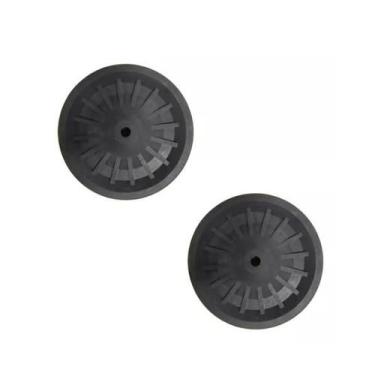 Imagem de 02 Rodas De Borracha Maciça Betoneira Maqtron Furo 35 MM