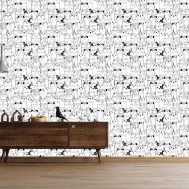 Imagem de Papel de Parede Adesivo Multidão Cachorros Pet Shop - Kanto Store
