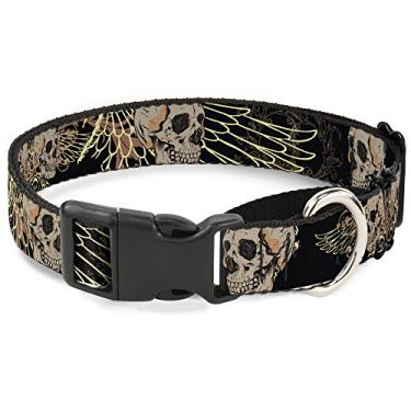 Imagem de Buckle-Down Bd Die Hard Skull 01 Coleira para Cachorro Martingale, 2,54 cm de largura, serve para pescoços de 28-43,18 cm - Médio