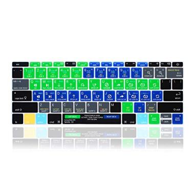 Imagem de MMDW Capa protetora de silicone inglês Serato DJ Shortcuts para MacBook Pro 33.0 cm A1708 A1988 (sem Touch Bar 2018 2017 2016) para MacBook 30.5 cm A1534 (2015) e A1931(2018) USA Layout