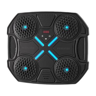 Imagem de Aymzbd Máquina de Boxe Musical Infantil, Parede de Boxe Musical, Alvo, Treinamento de Agilidade, Treinamento de Boxe Inteligente para Exercícios de Taekwondo, Preto Sem Luvas