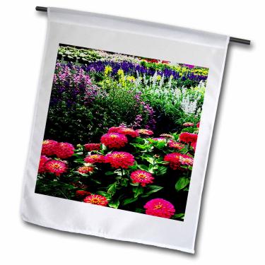 Imagem de 3dRose fl_717_1 Bandeira de jardim Zinnias rosa, 30,5 x 45,7 cm