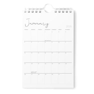 Imagem de Karto Mini calendário de parede 2025 - vertical 15 x 23 cm até junho de 2026 - pequeno, versátil e fácil de planejar com o calendário mensal de mesa estética - Cursivo