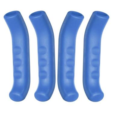 Imagem de HARFINGTON 2 pares de capa de alavanca de freio de bicicleta de silicone protetor de manete de freio antiderrapante capa de proteção de manípulo de freio para ciclismo de estrada de montanha, azul