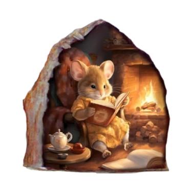 Imagem de Kuntesetty Adesivo de parede de buraco de rato realista Decalque de parede