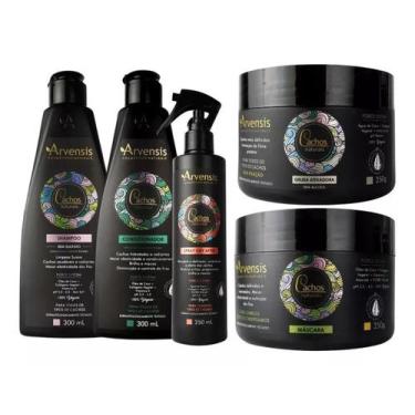 Imagem de Kit Arvensis Cachos Shampoo Condicionador Mascara Geleia
