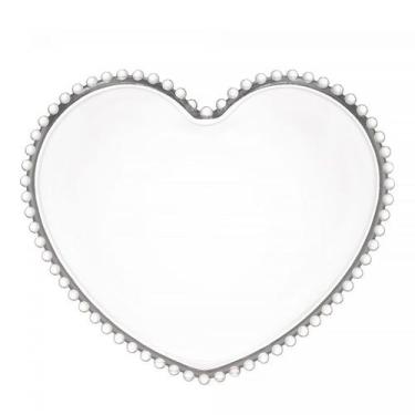 Imagem de Prato de Cristal Coração M Pearl 25x22x2cm 28373 - Wolff - LYOR, WOLFF
