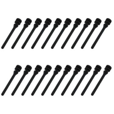 Imagem de ZZHXSM 20 peças 44 x 7,5 mm capa de PC preta ventoinha de silicone macio parafusos antivibração rebites de ventilador resistente a ruído e vibração torneira de alta temperatura para chassi