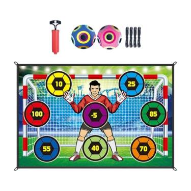 Imagem de Dynwave Jogos de bola de futebol com bola de flanela Target Soccer Toys for Boys and Girls Target Toss Party Game for Indoor Outdoor Beach, Style B