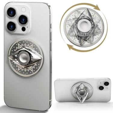 Imagem de OGRANEE Suporte Magnético Para Telefone Fidget Spinner, Suporte Ajustável Para Telefone, Suporte Removível Para Telefone, Suporte Para Dedo, Compatível Com Acessórios Mag Safe Para Iphone 16/15/14/1