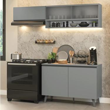 Imagem de Armário de Cozinha Compacta 200cm Cinza Nice Madesa 09